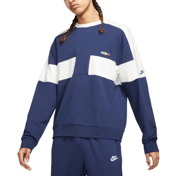 (S/M) Nike NSW Reissue French Terry Crewneck Midnight‎ Navy RARE - Picture 1 of 12